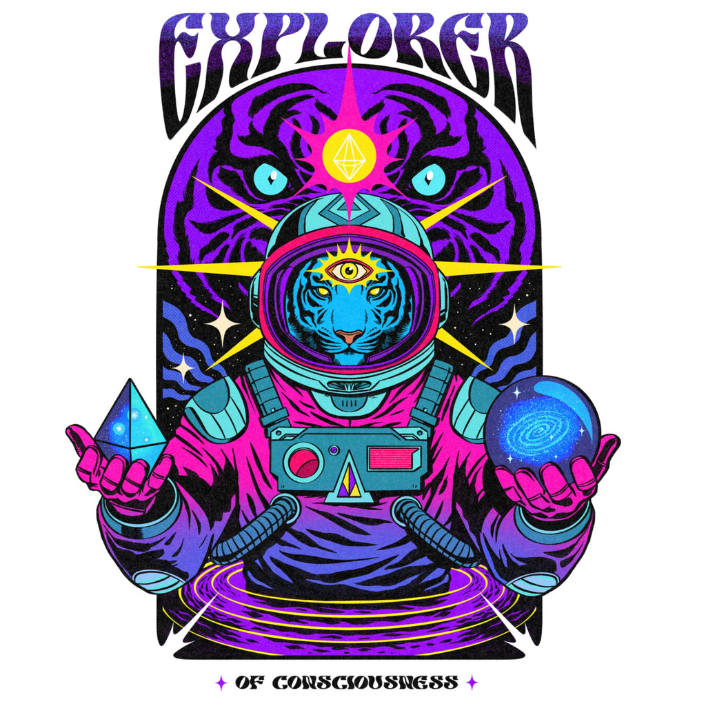 EXPLORER OF CONSCIOUSNESS - Unisex classic tee - Illustrated artwork inspired by self-discovery and the exploration of awareness.