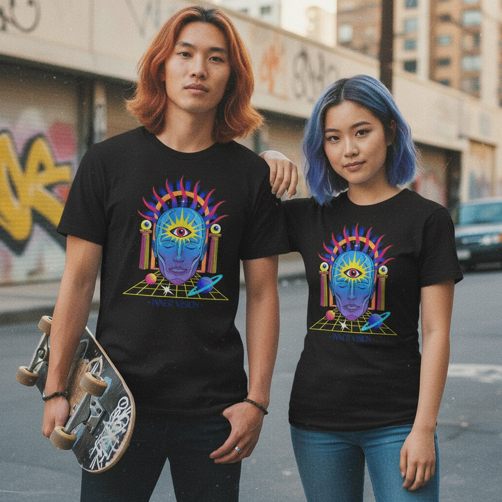INNER VISION - Unisex classic tee - Illustrated garment inspired by inner exploration and visual journey.